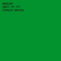 #02932F - Forest Green Color Image