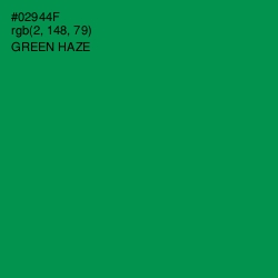 #02944F - Green Haze Color Image