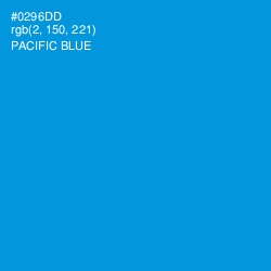 #0296DD - Pacific Blue Color Image