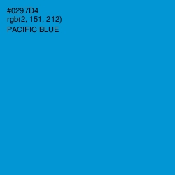 #0297D4 - Pacific Blue Color Image