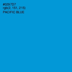 #0297D7 - Pacific Blue Color Image