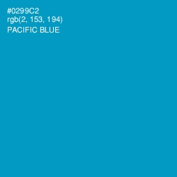 #0299C2 - Pacific Blue Color Image