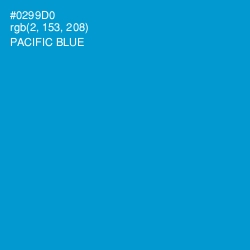 #0299D0 - Pacific Blue Color Image