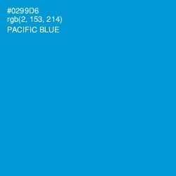 #0299D6 - Pacific Blue Color Image