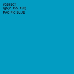 #029BC1 - Pacific Blue Color Image