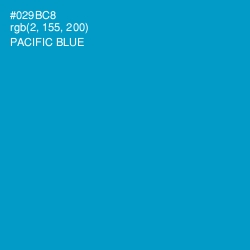 #029BC8 - Pacific Blue Color Image