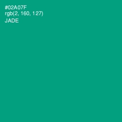 #02A07F - Jade Color Image