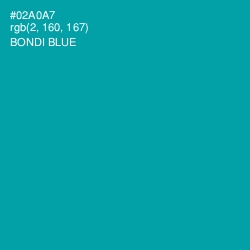 #02A0A7 - Bondi Blue Color Image