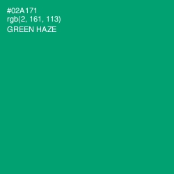 #02A171 - Green Haze Color Image