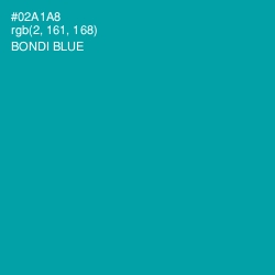 #02A1A8 - Bondi Blue Color Image