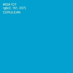 #02A1CF - Cerulean Color Image