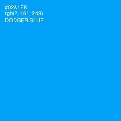 #02A1F8 - Dodger Blue Color Image