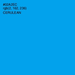 #02A2EC - Cerulean Color Image