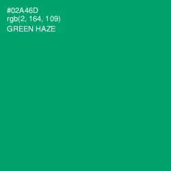 #02A46D - Green Haze Color Image