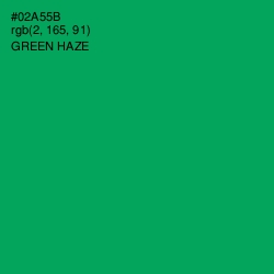 #02A55B - Green Haze Color Image