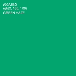 #02A56D - Green Haze Color Image