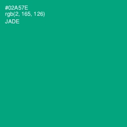 #02A57E - Jade Color Image