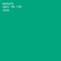 #02A67E - Jade Color Image