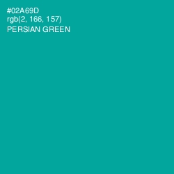 #02A69D - Persian Green Color Image