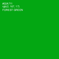 #02A711 - Forest Green Color Image