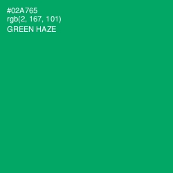 #02A765 - Green Haze Color Image