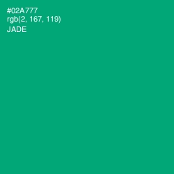 #02A777 - Jade Color Image