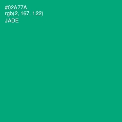 #02A77A - Jade Color Image