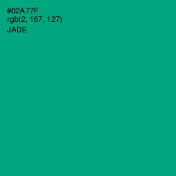 #02A77F - Jade Color Image