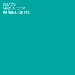 #02A7A1 - Persian Green Color Image