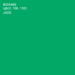 #02A866 - Jade Color Image