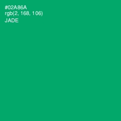 #02A86A - Jade Color Image