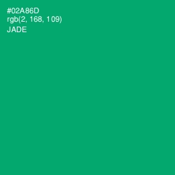 #02A86D - Jade Color Image