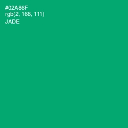 #02A86F - Jade Color Image