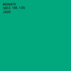 #02A87D - Jade Color Image