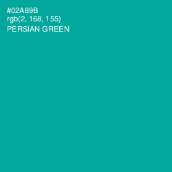 #02A89B - Persian Green Color Image