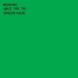#02A94C - Green Haze Color Image