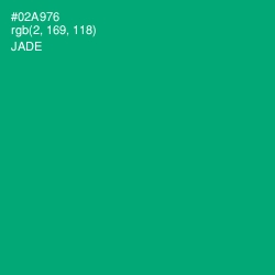 #02A976 - Jade Color Image