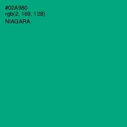 #02A980 - Niagara Color Image