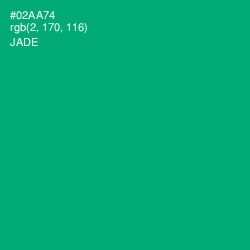 #02AA74 - Jade Color Image