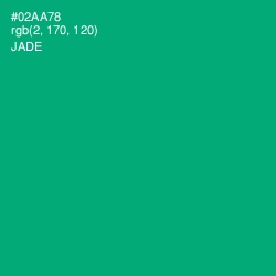 #02AA78 - Jade Color Image