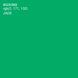 #02AB66 - Jade Color Image