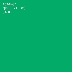 #02AB67 - Jade Color Image