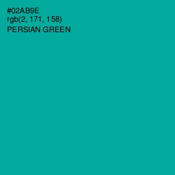 #02AB9E - Persian Green Color Image