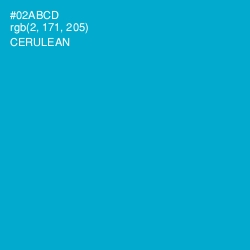 #02ABCD - Cerulean Color Image