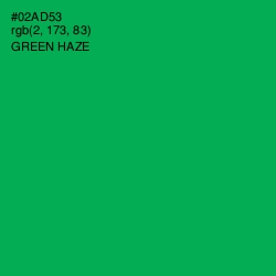 #02AD53 - Green Haze Color Image