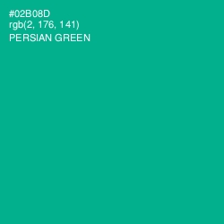 #02B08D - Persian Green Color Image