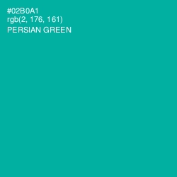 #02B0A1 - Persian Green Color Image