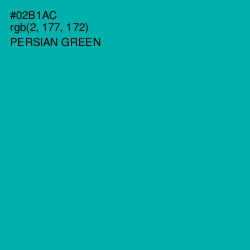 #02B1AC - Persian Green Color Image