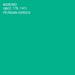 #02B28D - Persian Green Color Image