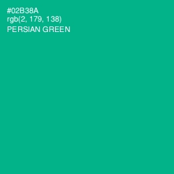 #02B38A - Persian Green Color Image